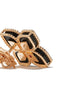 18kt rose gold diamonds black jade Princess Flower earrings